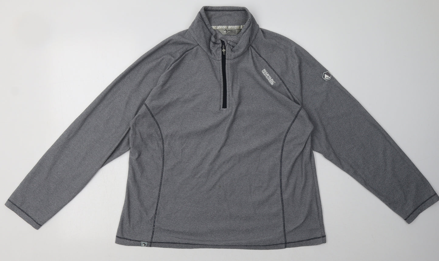 Regatta Womens Grey  Polyester Pullover Sweatshirt Size 16  Zip