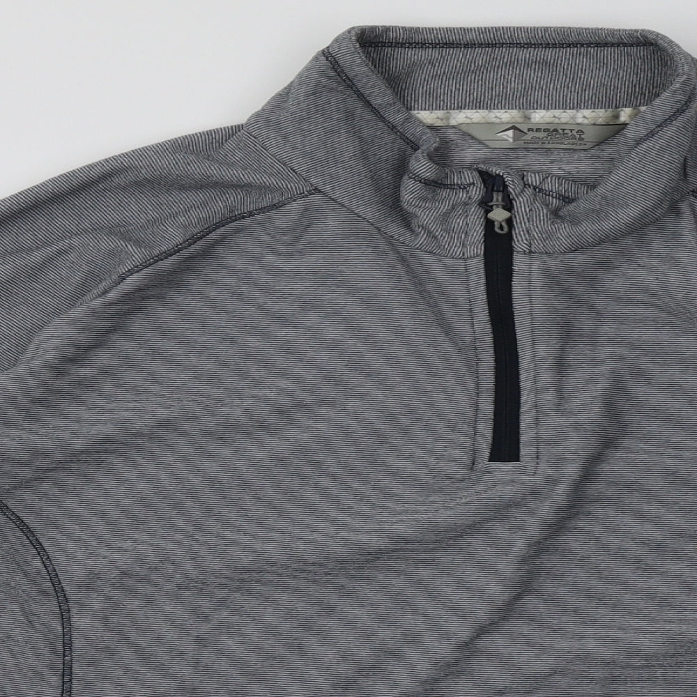 Regatta Womens Grey  Polyester Pullover Sweatshirt Size 16  Zip