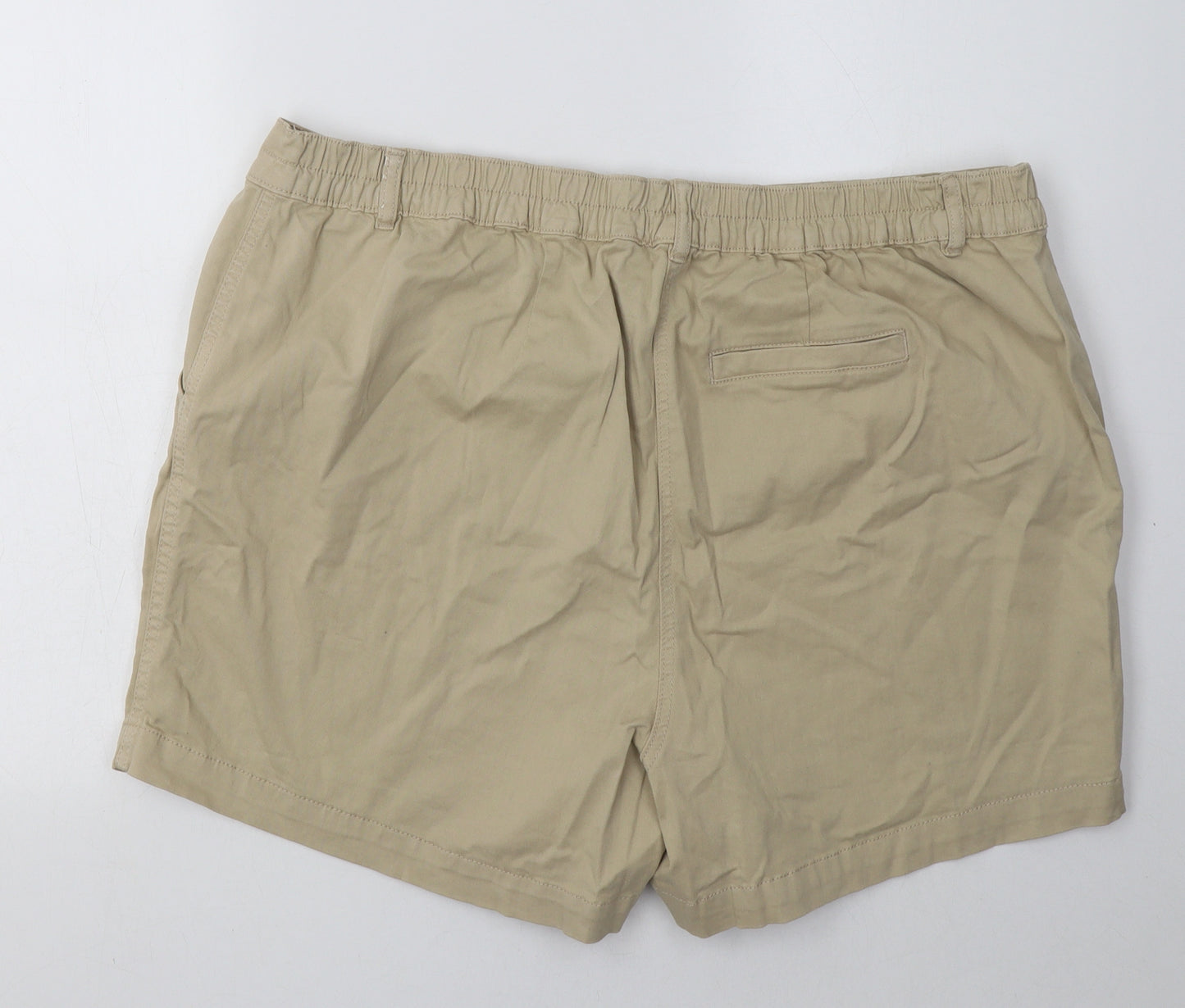 Matalan Womens Beige  Cotton Chino Shorts Size 20 L8 in Regular Button