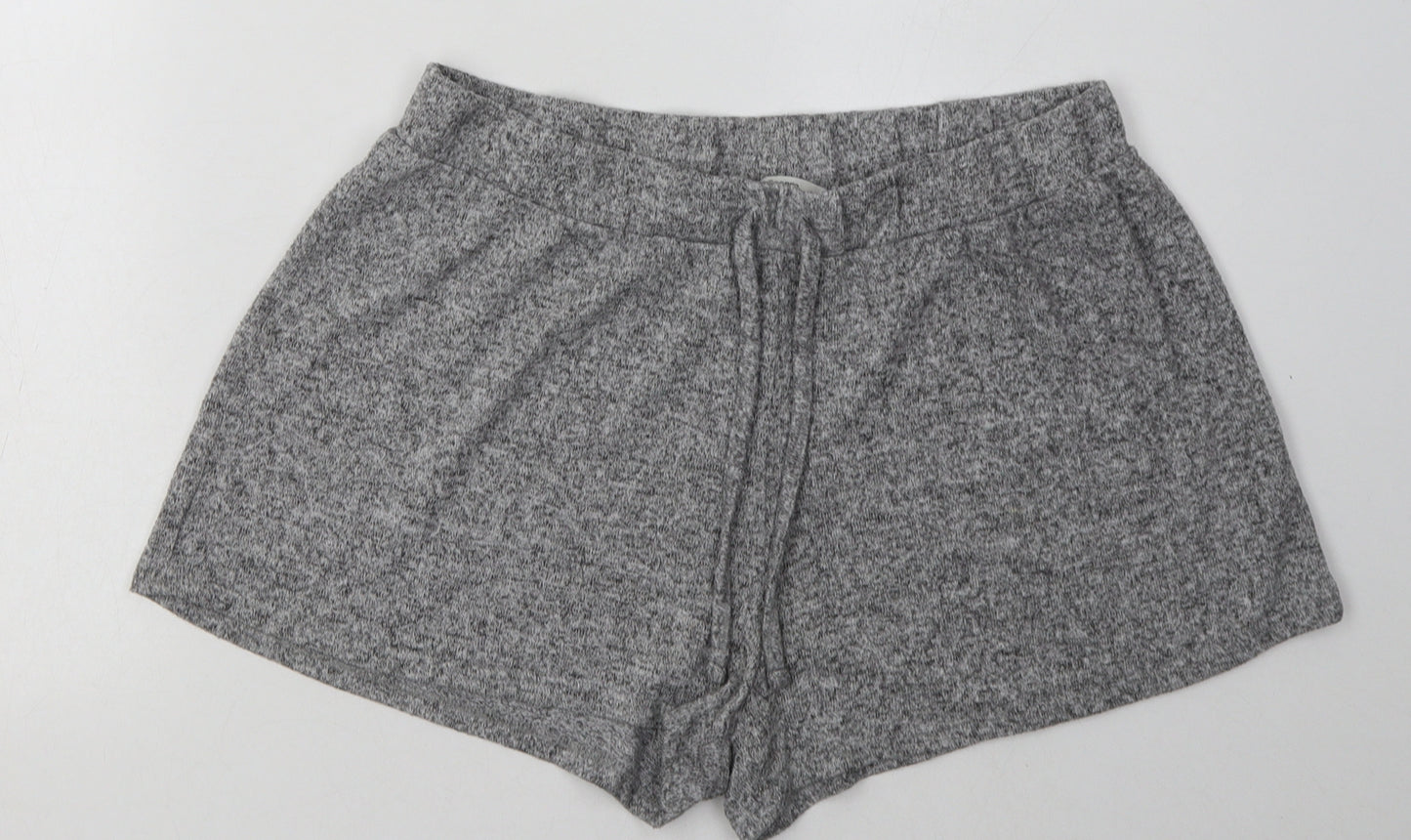 George Womens Grey  Polyester Sweat Shorts Size 16  Relaxed Tie