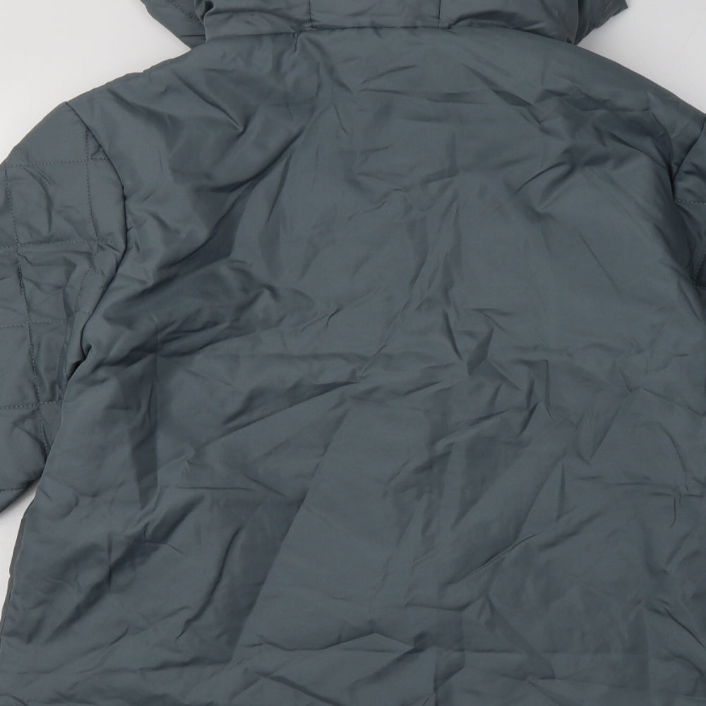 Anne de Lancay Womens Blue   Puffer Jacket Jacket Size M  Zip