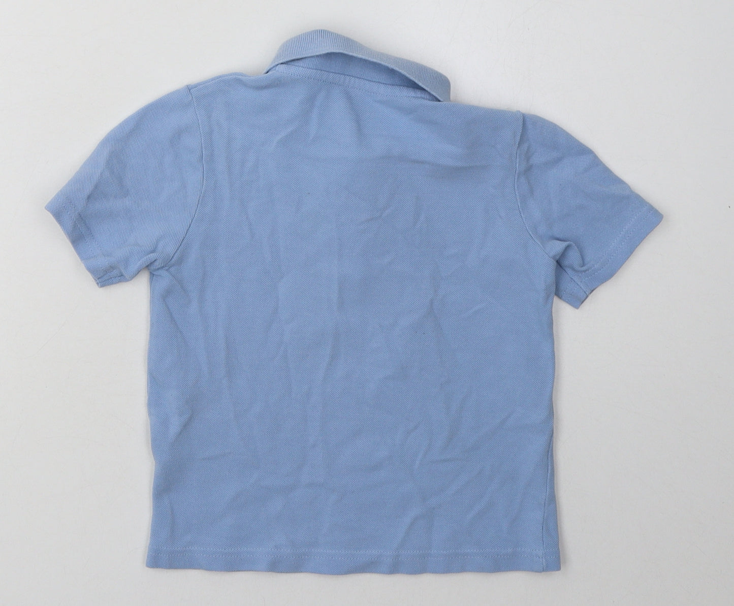 Matalan Boys Blue  Cotton Pullover Button-Up Size 5 Years Collared Button - School Wear