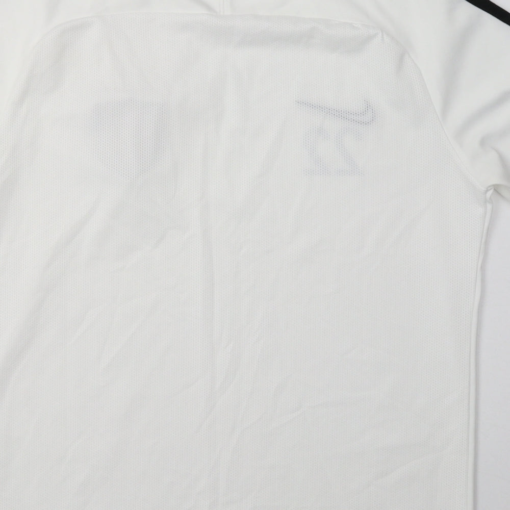 Nike Mens White  Polyester Basic T-Shirt Size M Crew Neck Pullover - the nomads