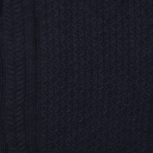 F&F Mens Blue Geometric Acrylic Pullover Sweatshirt Size L