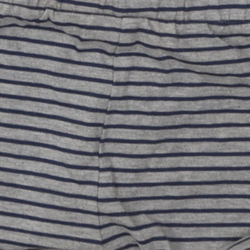 George Baby Grey Striped Cotton Cami Sleep Shorts Size 12-18 Months  Tie