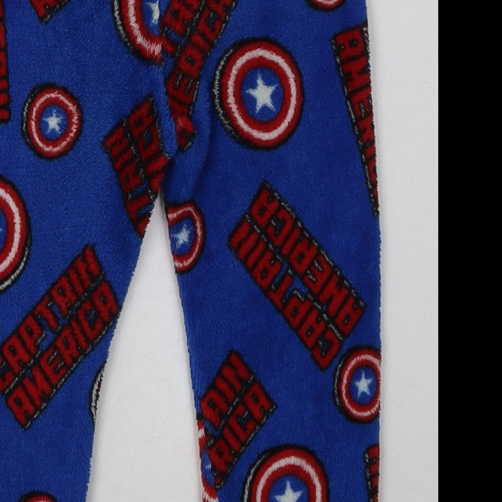 Primark Boys Blue Geometric Polyester  Pyjama Pants    - Marvel