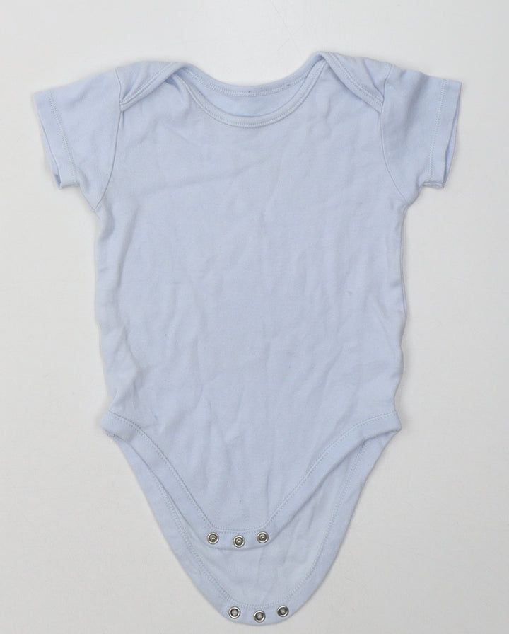Nutmeg Boys Beige  Cotton Babygrow One-Piece Size 12-18 Months  Buckle