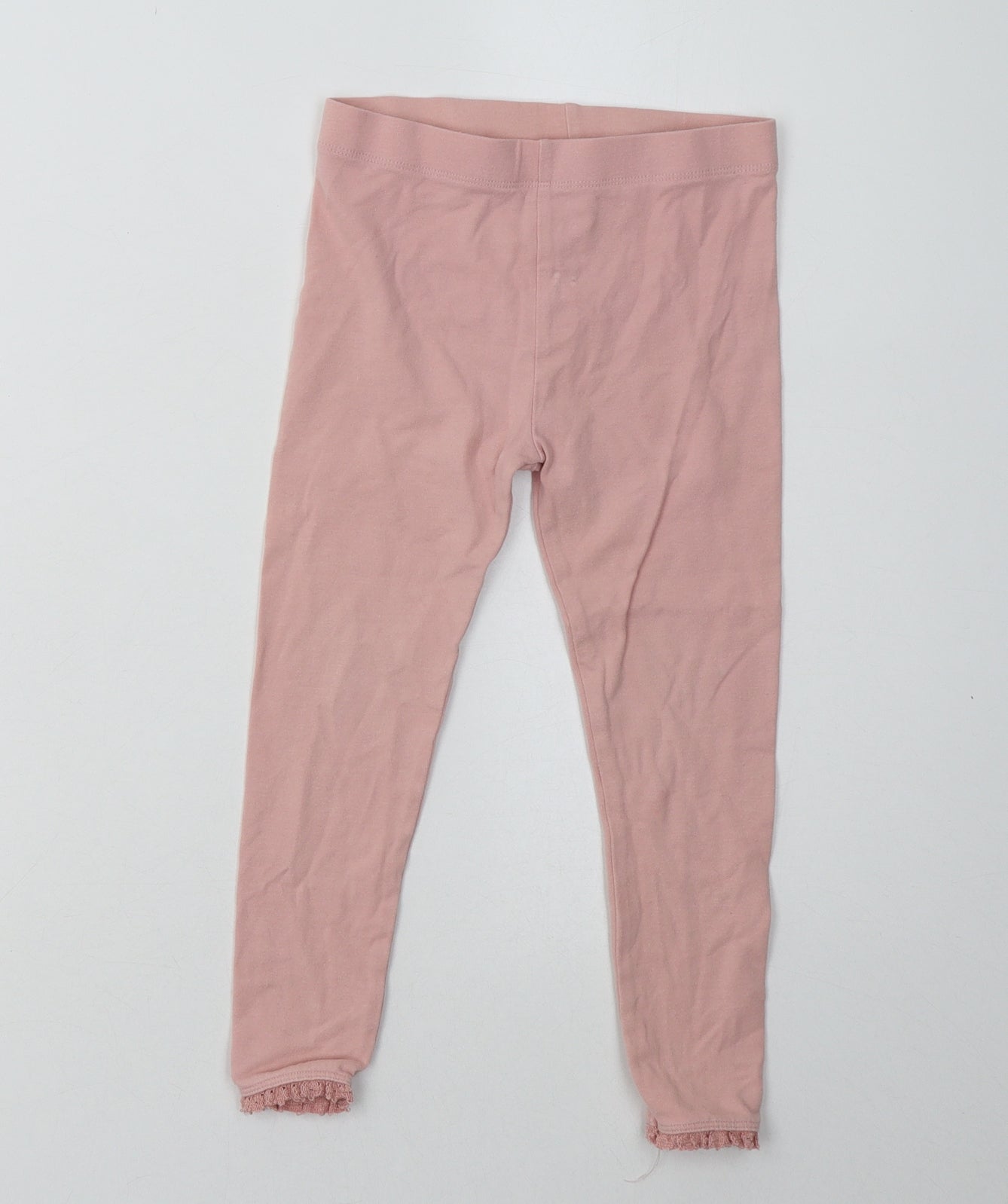 NEXT Girls Pink  Cotton Sweatpants Trousers Size 5-6 Years  Regular