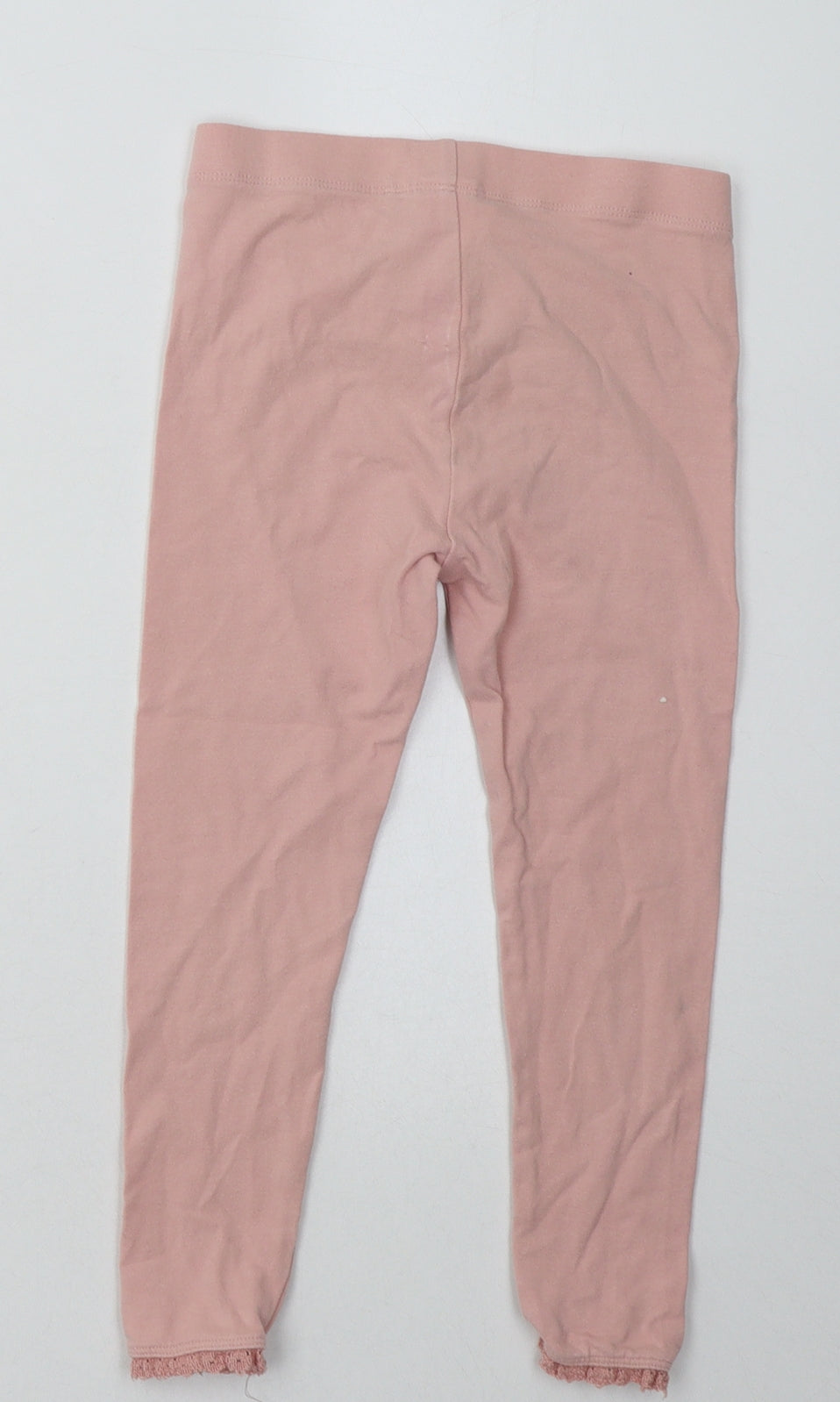 NEXT Girls Pink  Cotton Sweatpants Trousers Size 5-6 Years  Regular
