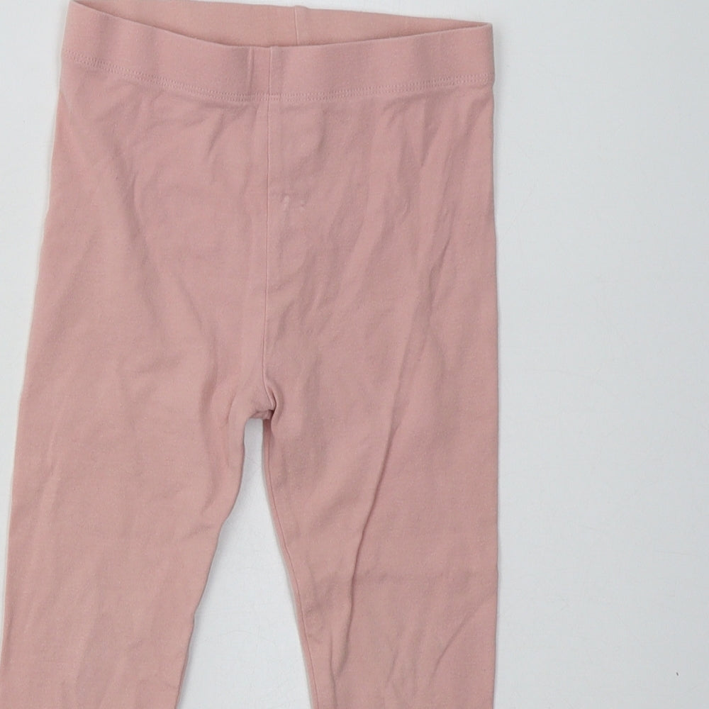 NEXT Girls Pink  Cotton Sweatpants Trousers Size 5-6 Years  Regular