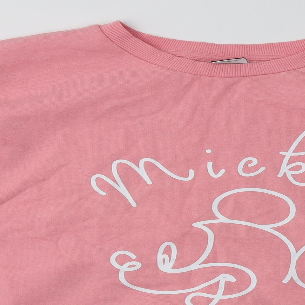 George Womens Pink  Cotton Pullover Sweatshirt Size 2XL  Pullover - Mickey Mouse