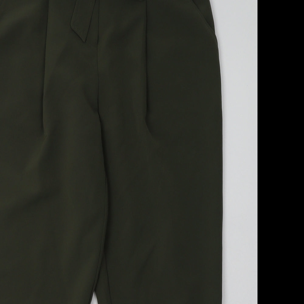 New Look Womens Green  Polyester Trousers  Size 12 L30 in Regular Hook & Eye