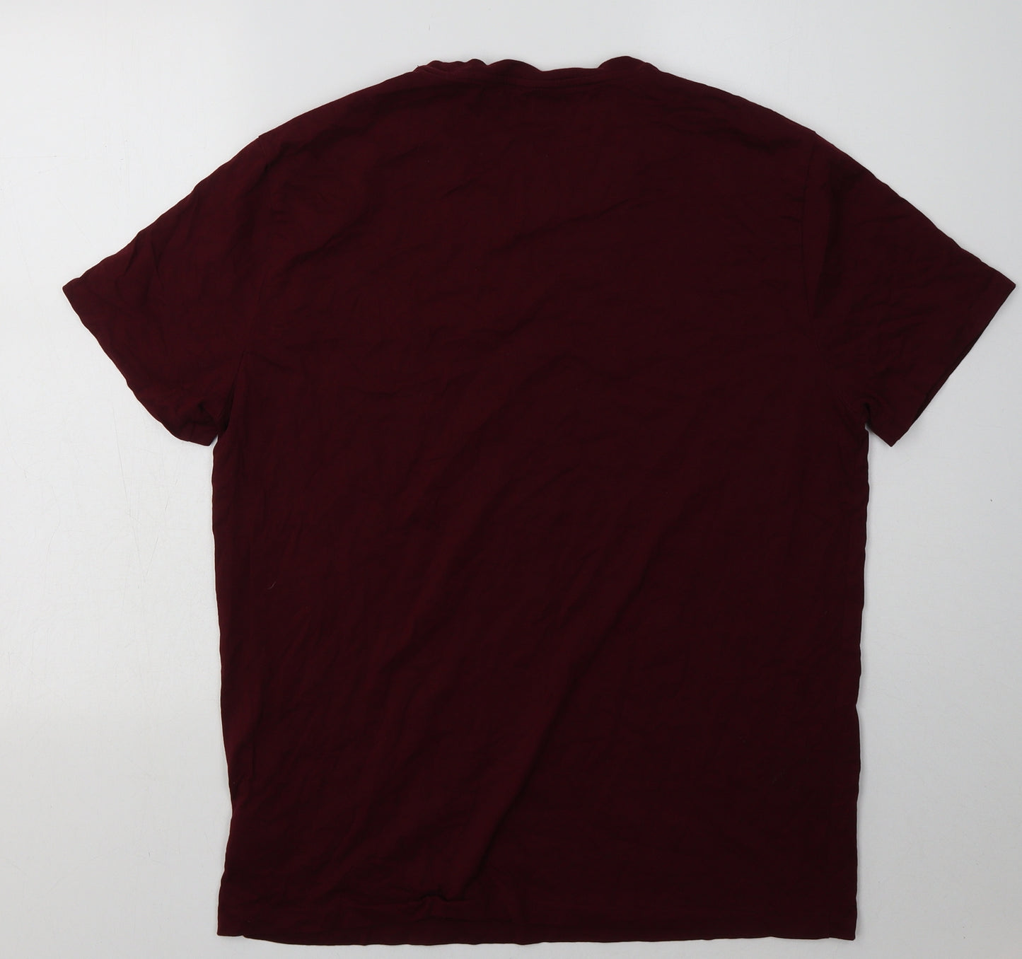 Ralph Lauren Mens Red  Cotton  T-Shirt Size L Crew Neck