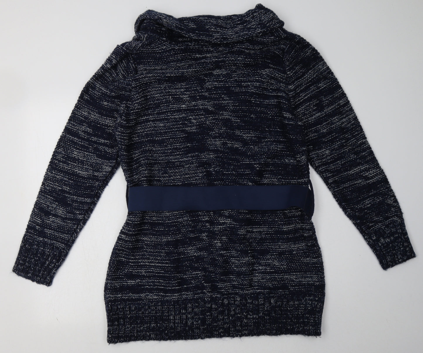 Matalan Womens Blue  Acrylic Jumper Dress  Size 20  Roll Neck Pullover
