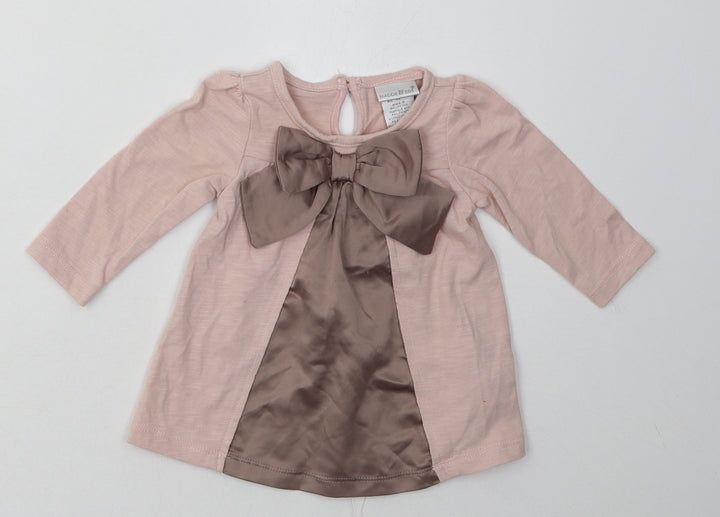 Maggie & Zoe Girls Pink Coir Basic Casual Size 3 Years Crew Neck Button