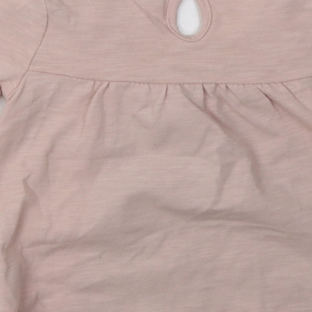 Maggie & Zoe Girls Pink  Coir Basic Casual Size 3 Years Crew Neck Button