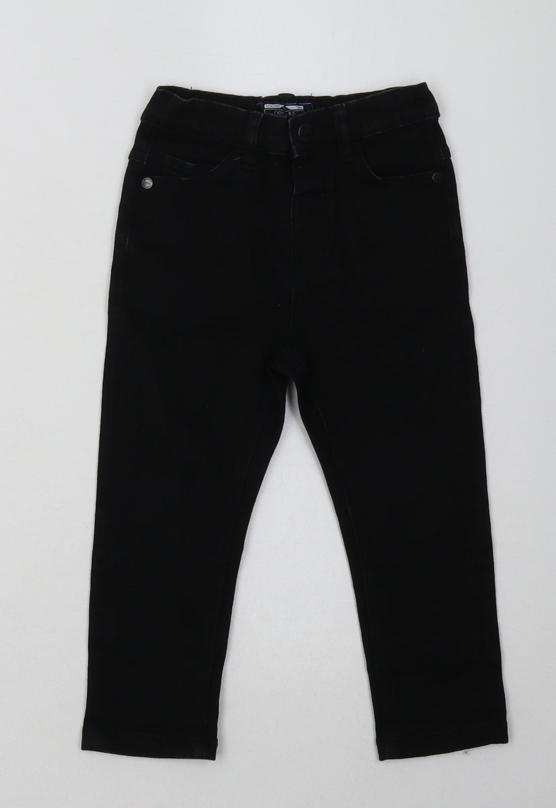 NEXT Girls Black  Cotton Straight Jeans Size 2 Years  Regular Button