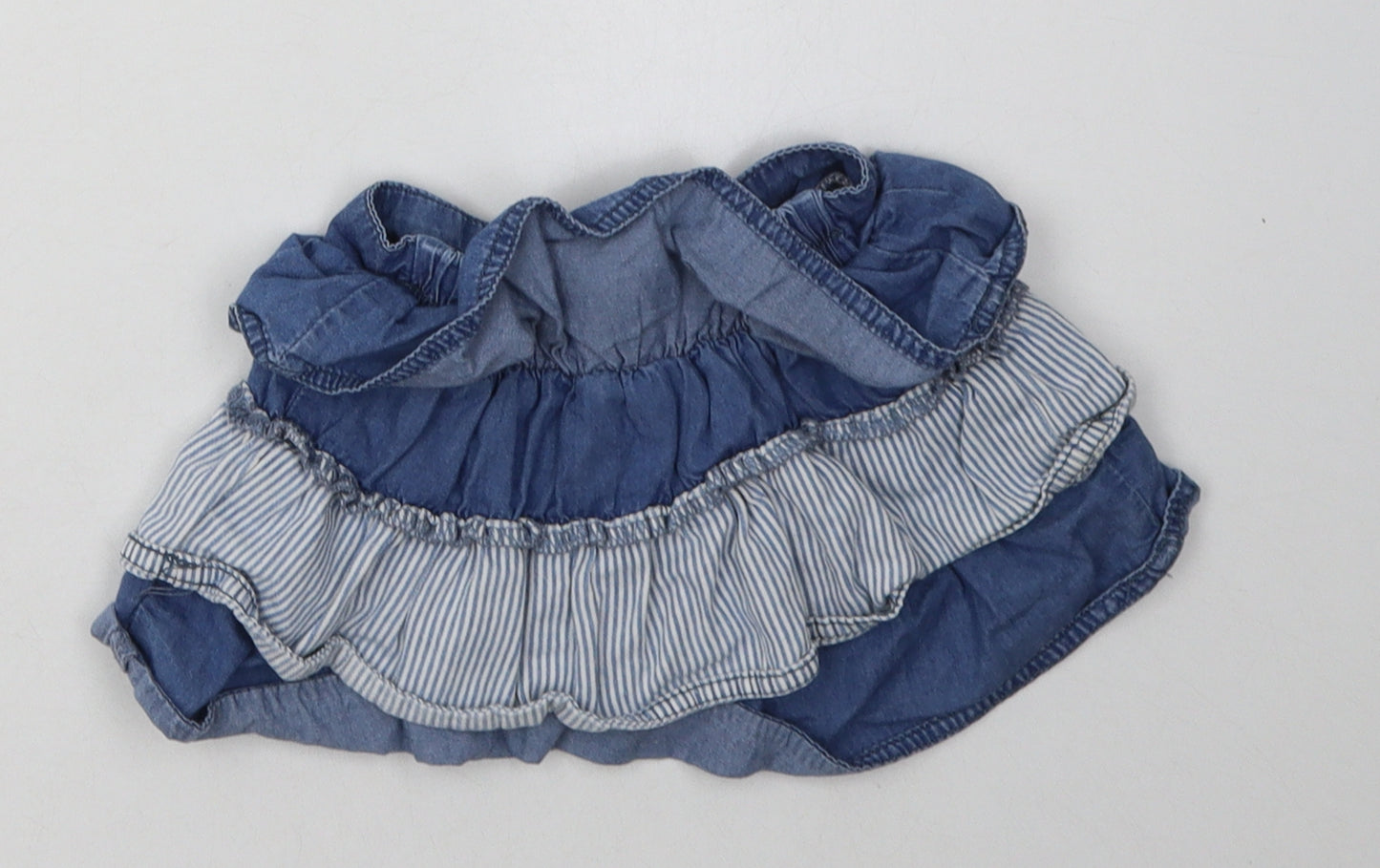 George Girls Blue Striped Cotton A-Line Skirt Size 2 Years  Regular
