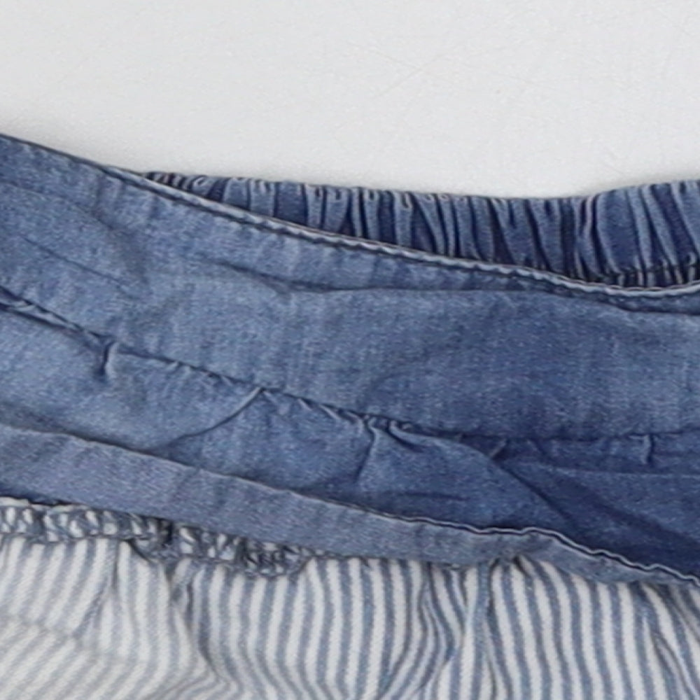 George Girls Blue Striped Cotton A-Line Skirt Size 2 Years  Regular
