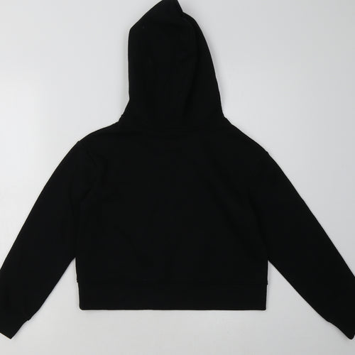 Jordan Girls Black  Cotton Pullover Hoodie Size 8-9 Years  Pullover - Cropped