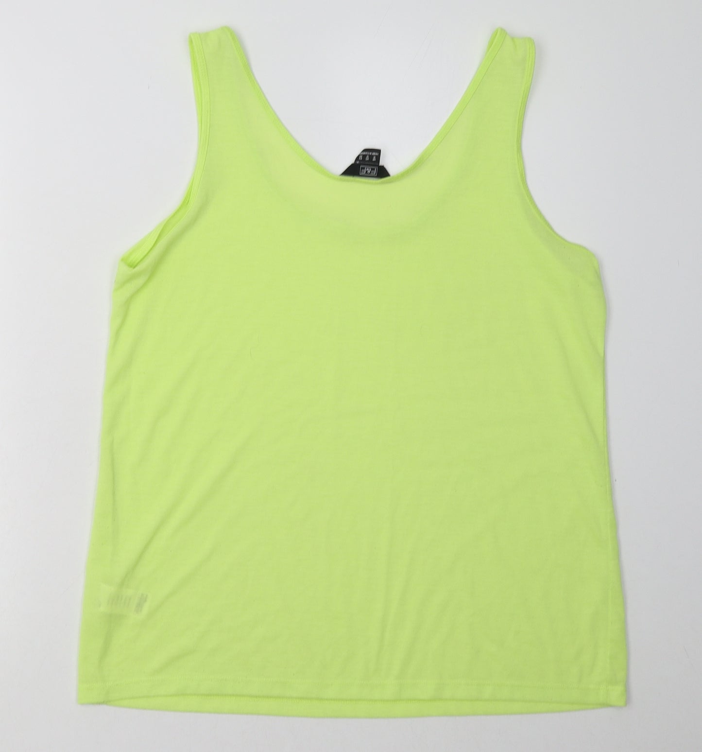 F&F Womens Green  Polyester Basic Tank Size 16 Scoop Neck Pullover