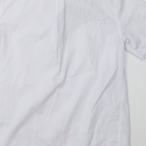 Marks and Spencer Boys White  Polyester Basic Button-Up Size 10-11 Years Collared Button - School Wear