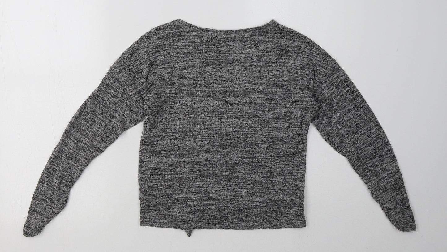 H&M Girls Grey  Viscose Basic Casual Size 9-10 Years Crew Neck Pullover - awesomeness