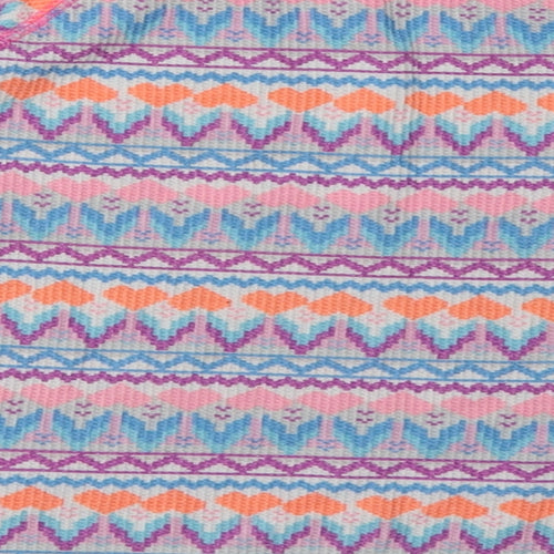 Matalan Girls Pink Geometric Cotton Basic Casual Size 10 Years Crew Neck Pullover