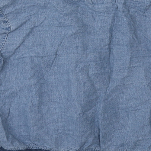 George Girls Blue Floral  Basic Jacket Jacket Size 5-6 Years  Zip