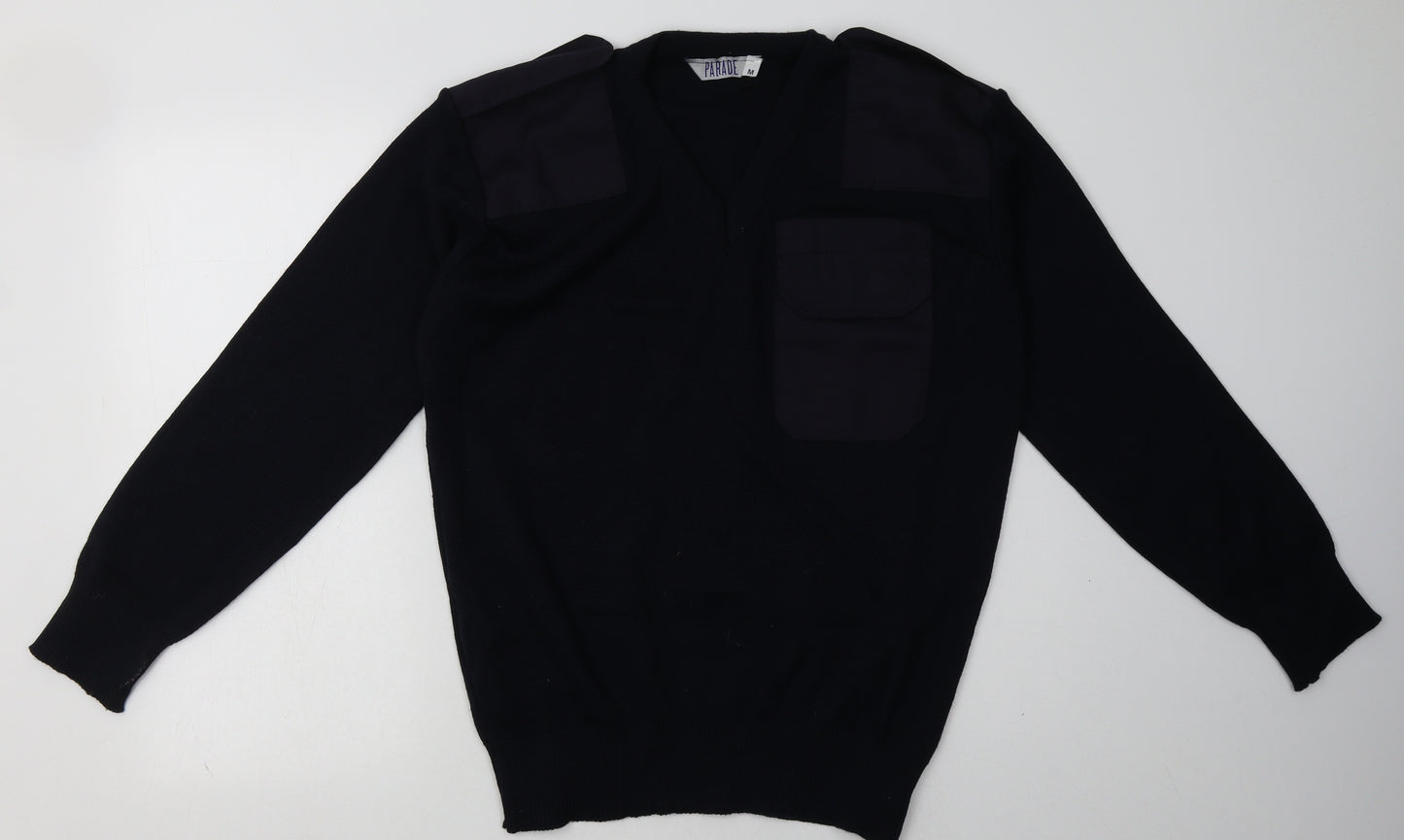 Parade Mens Blue  Acrylic Pullover Sweatshirt Size M