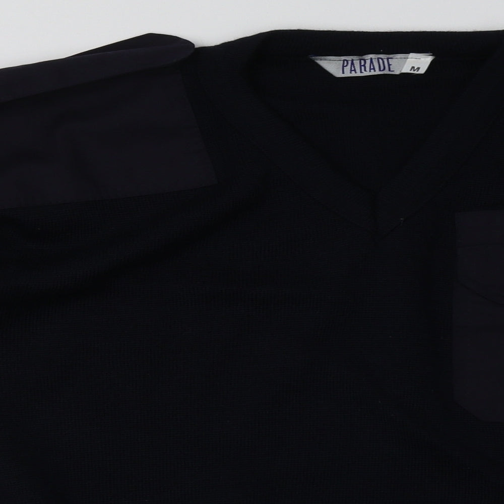 Parade Mens Blue  Acrylic Pullover Sweatshirt Size M