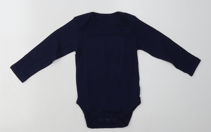 George Boys Blue Cotton Babygrow One-Piece Size 18 Months Buckle