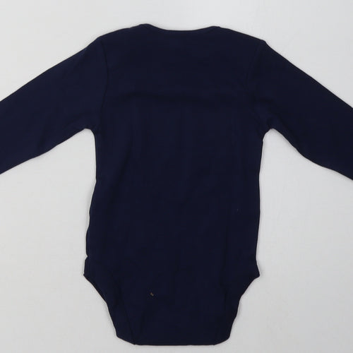 George Boys Blue  Cotton Babygrow One-Piece Size 18 Months  Buckle