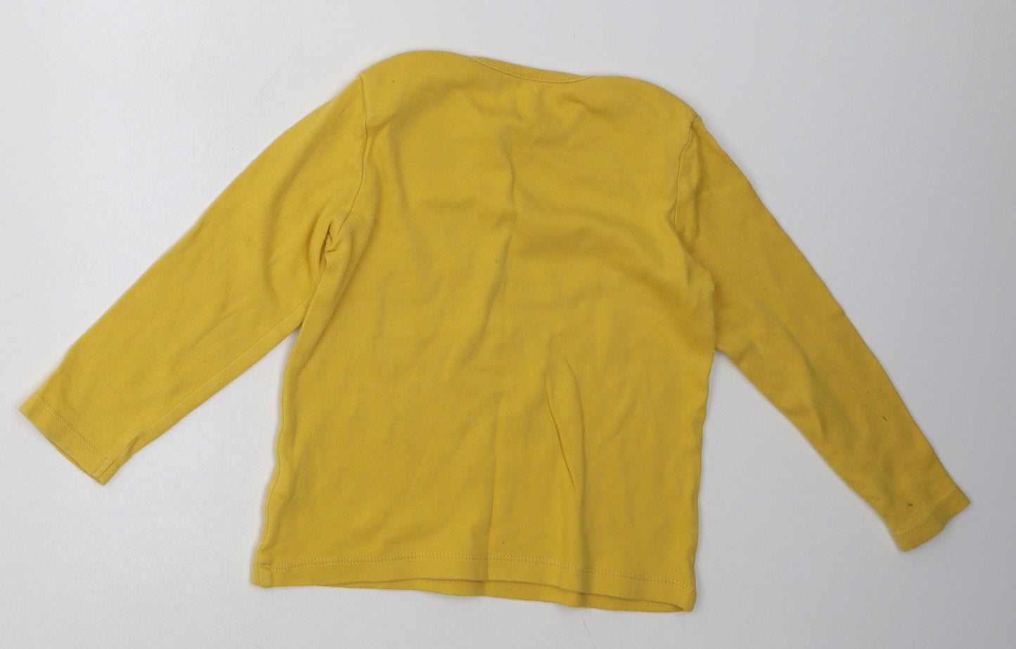 F&F Baby Yellow  Cotton Basic Casual Size 24 Months Crew Neck  - Tiger