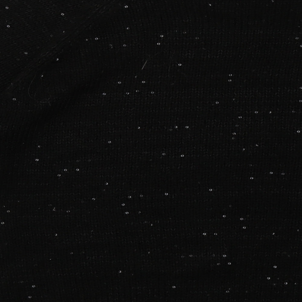 Store Twenty One Womens Black  Acrylic Pullover Sweatshirt Size L  Pullover - Sequin Detail