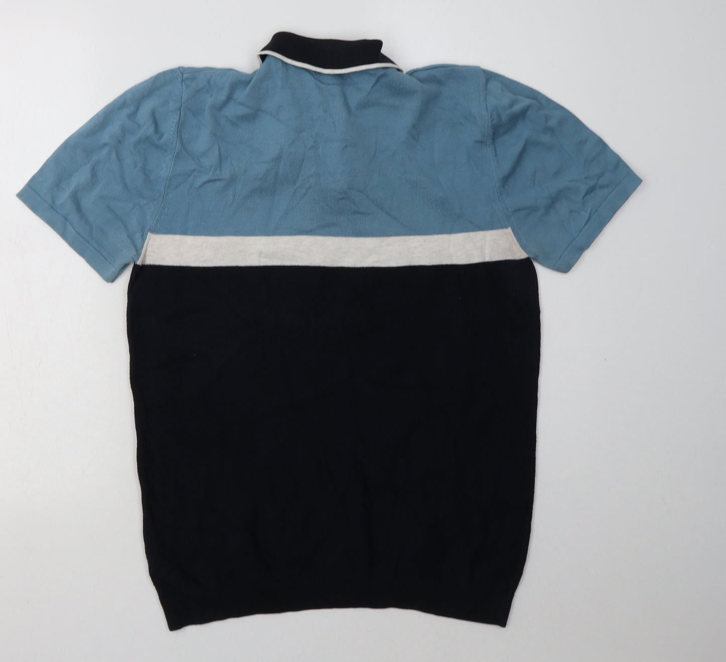 NEXT Mens Blue Striped Cotton Pullover Sweatshirt Size M