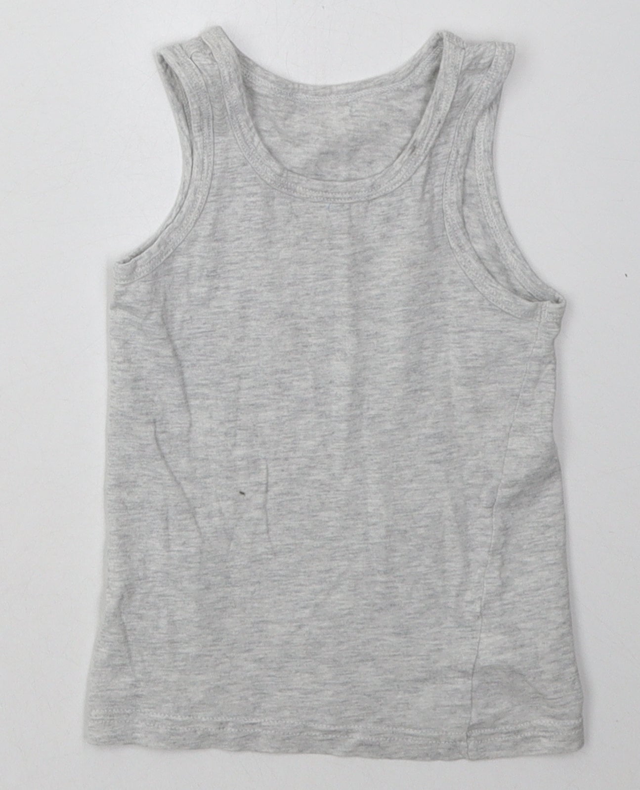 F&F Boys Grey  Cotton Basic Tank Size 3-4 Years Scoop Neck Pullover