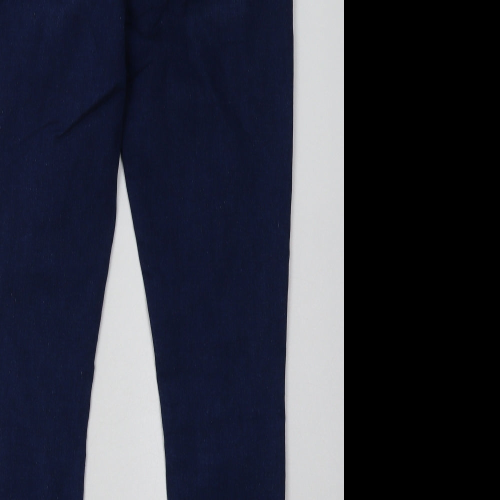 Topshop Womens Blue  Cotton Skinny Jeans Size 30 L30 in Regular Button