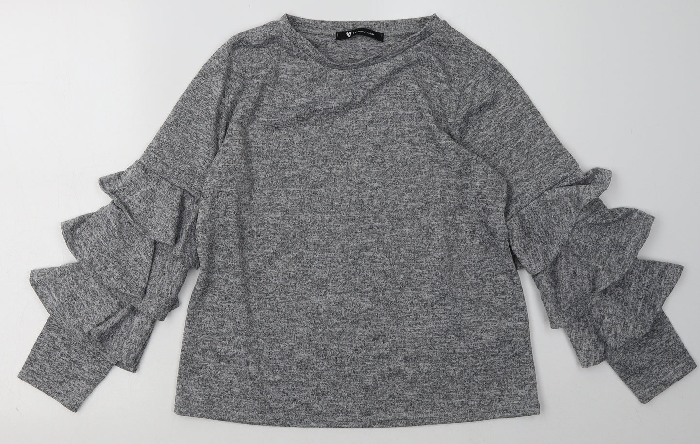 Very Womens Grey  Polyester Pullover Sweatshirt Size 14  Pullover