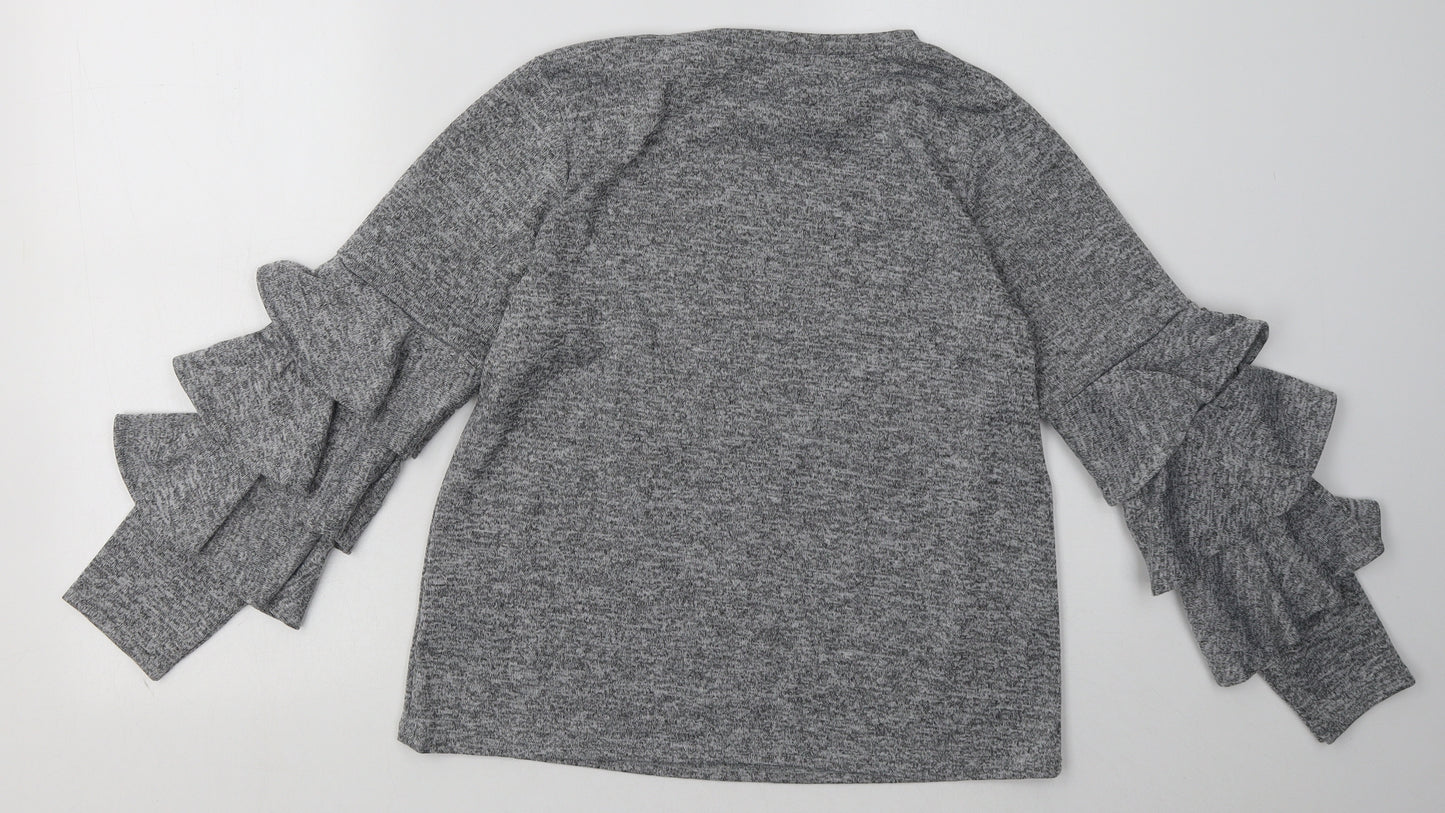 Very Womens Grey  Polyester Pullover Sweatshirt Size 14  Pullover