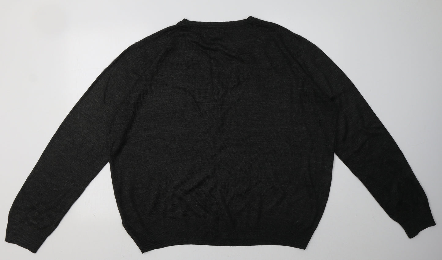 F&F Mens Grey  Acrylic Pullover Sweatshirt Size 2XL