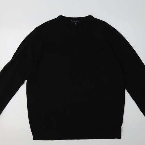 Debenhams Mens Black  Acrylic Pullover Sweatshirt Size L