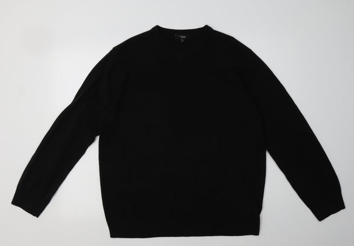 Debenhams Mens Black  Acrylic Pullover Sweatshirt Size L