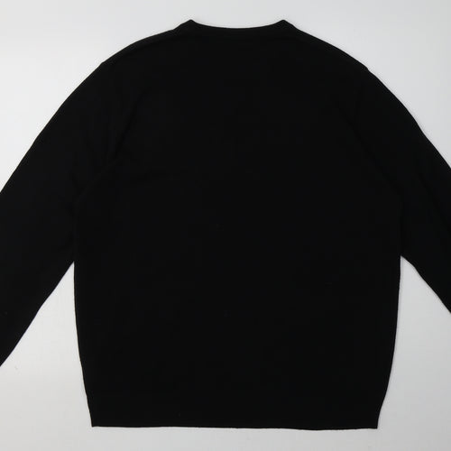 Debenhams Mens Black  Acrylic Pullover Sweatshirt Size L