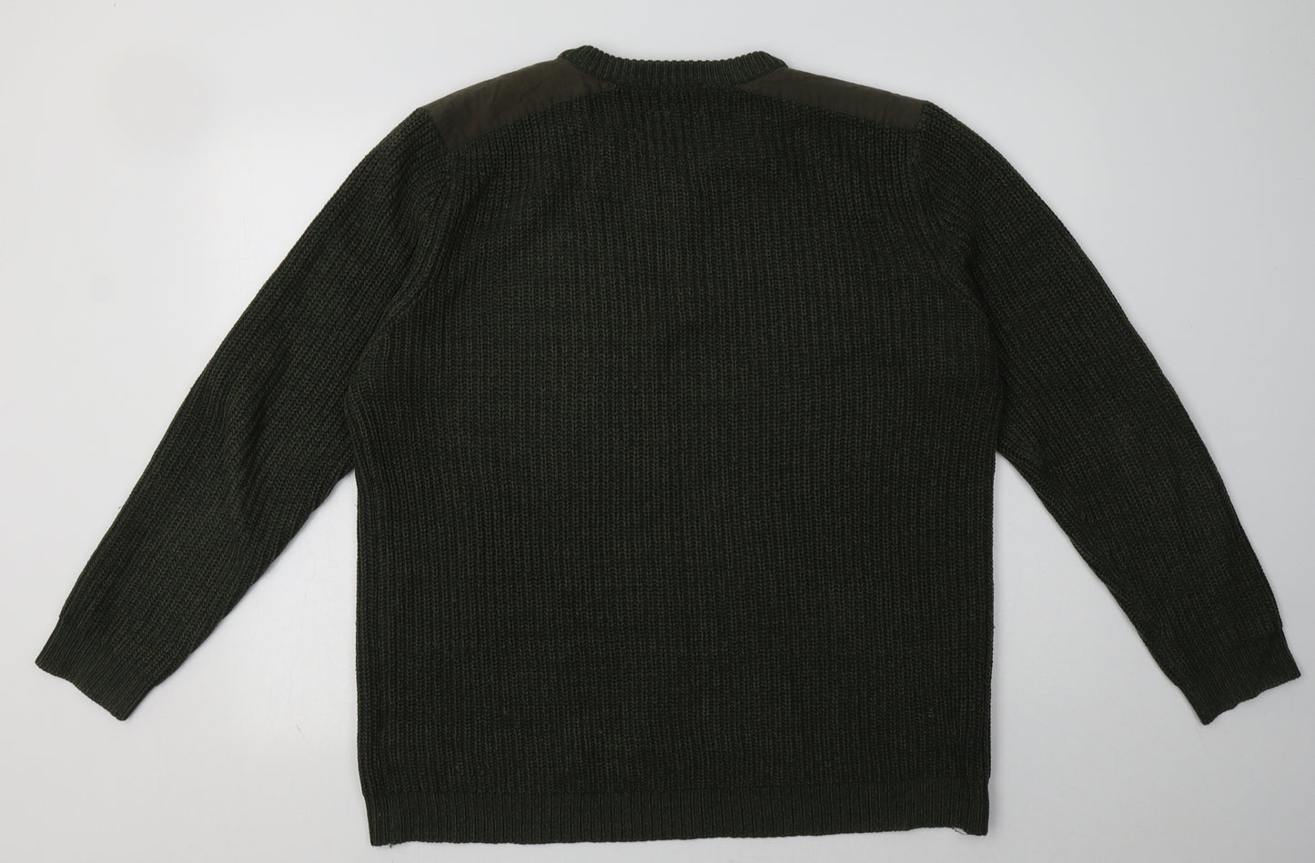 George Mens Green  Acrylic Pullover Sweatshirt Size L