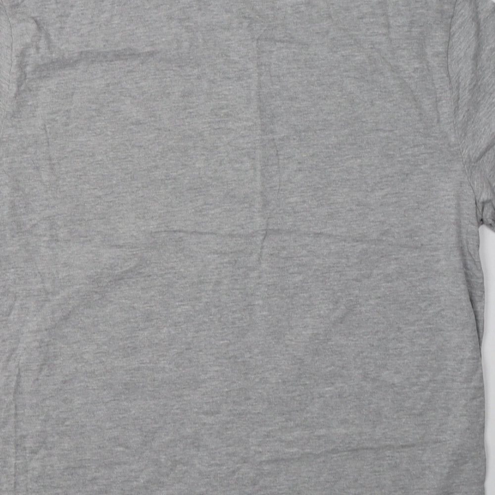 DKNY Mens Grey  Cotton  T-Shirt Size L Crew Neck