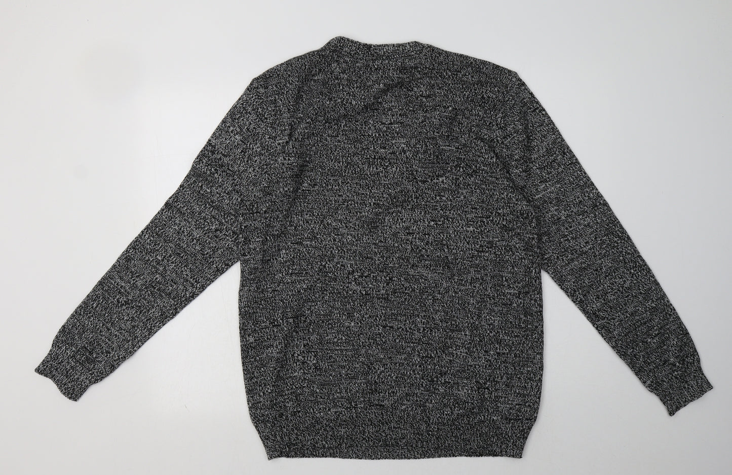 Matalan Mens Grey Geometric Acrylic Pullover Sweatshirt Size L   - VOTE CHICKEN