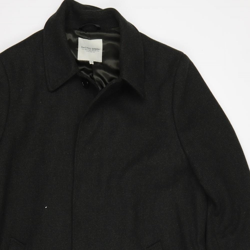 Racing Green Mens Green   Overcoat Coat Size XL