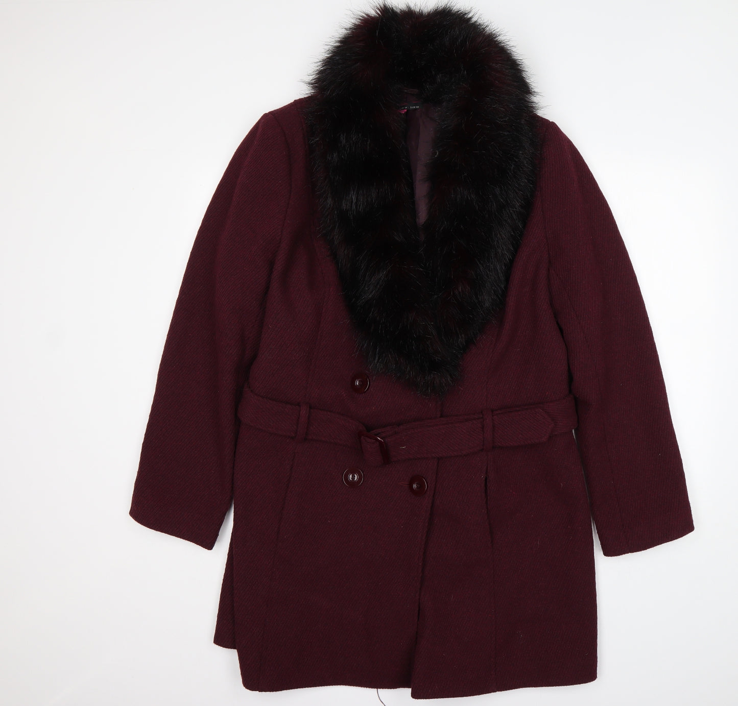New Look Womens Purple   Overcoat Coat Size 18