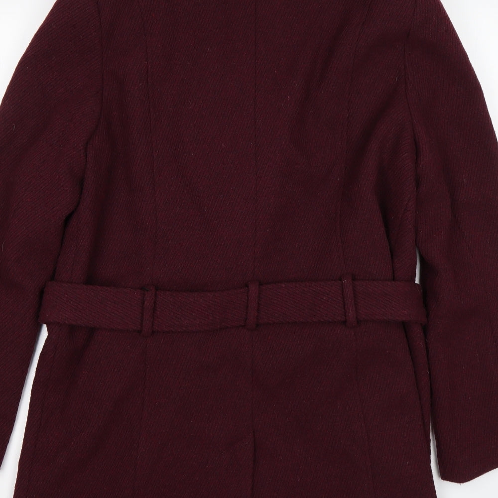 New Look Womens Purple   Overcoat Coat Size 18